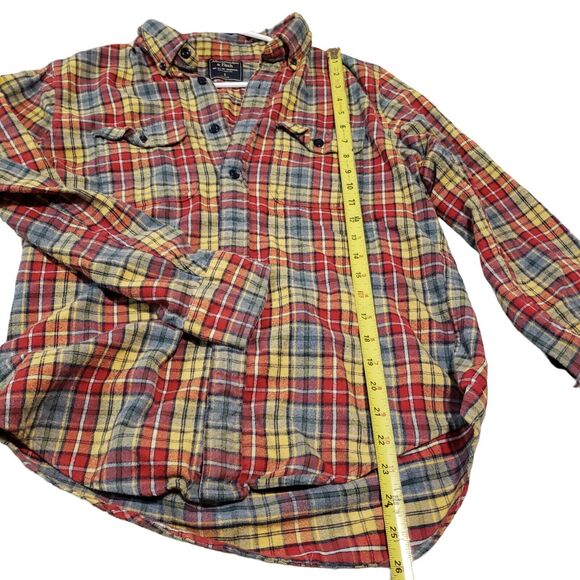 ABERCROMBIE & FITCH Men's Red Plaid Flannel shirt Small - Picture 5 of 6